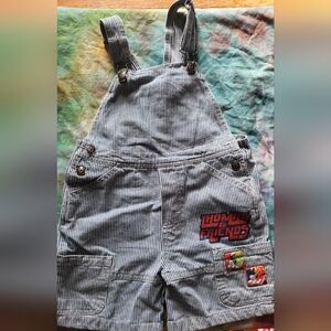 Thomas & Friends Blue and White Striped Overall Shorts